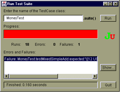 Automated testing using the JUnit framework