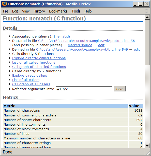 A function or macro page.